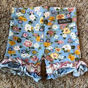 Matilda Jane Blue Floral Ruffle Shorts